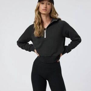 Vuori Restore Half Zip Hoodie - Washed Black